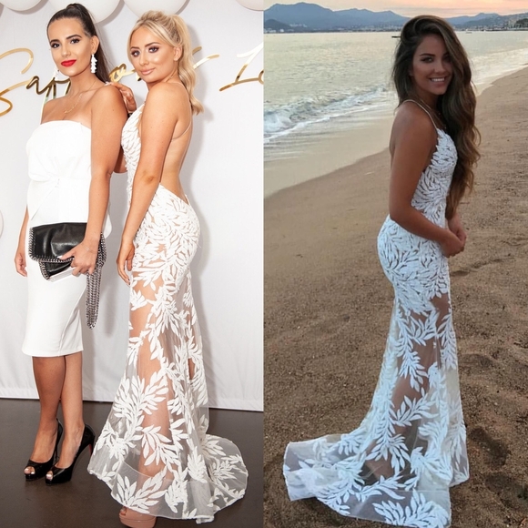 NWT Nadine Merabi White Stella Gown Size XS/2 - Picture 12 of 17